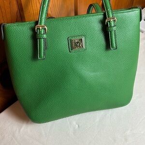 Anne Klein Green Shoulder Bag with Structured Design Like New Condition